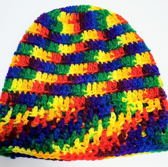 Hand Knitted Rainbow Colored Hood And Scarf main image 7